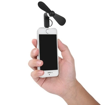 2 in 1 for iPhone Android Fan Micro USB Mobile phone Fan Portable Mini Fan