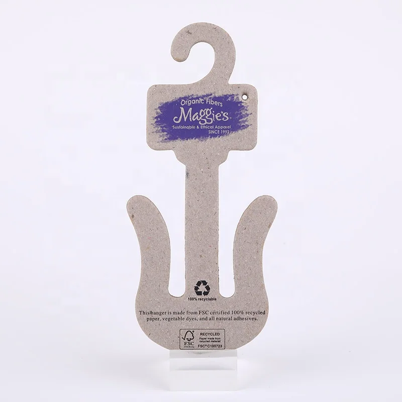 Eco friendly Environmental protection recycle cardboard paper hanger hook for slides and slippers
