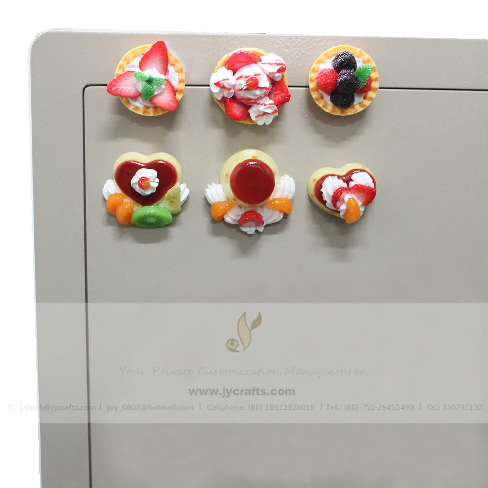 Home Decorative Fake Dessert 3D Food Pudding Fridge Magnet