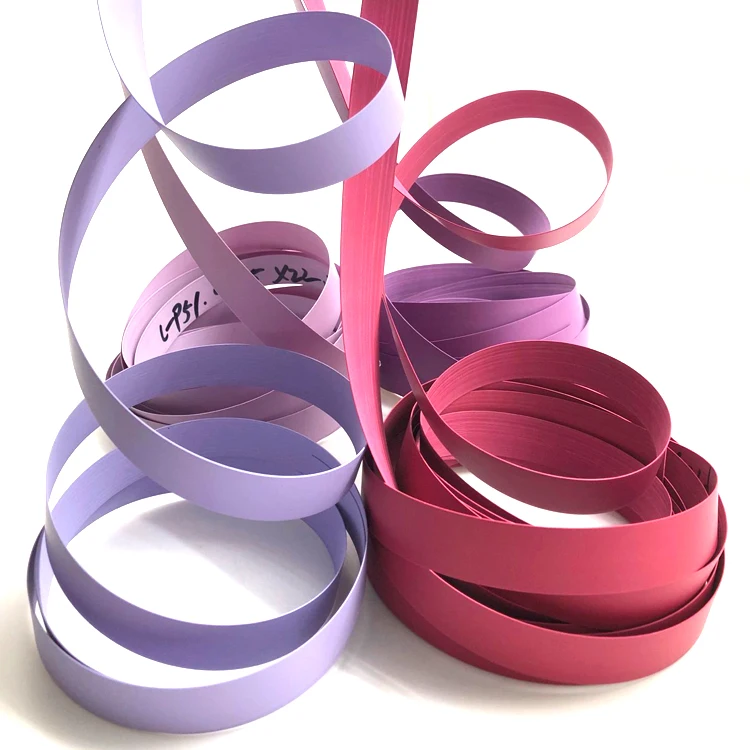 0.45 mm 2 mm wood grain PVC vinyl edge banding for panels plywood MDF particle board