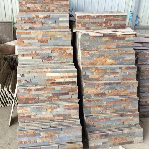 
Decorative Rusty shadow stone wall cladding stacked slate panel WP-D20 