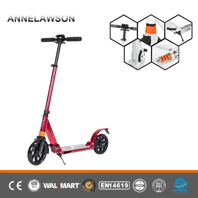 New Design High Quality Cheap Two Big Wheel Folding Foot Kick Scooter for Adult Manufacturer