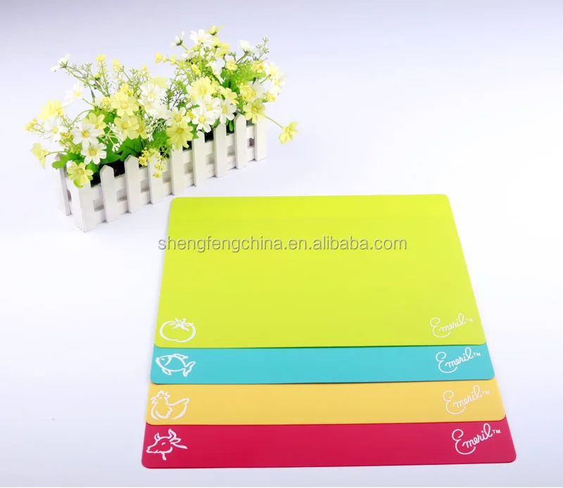 4 * гибкие цветные разделочные коврики для нарезки разделочных досок, пластиковая кухня