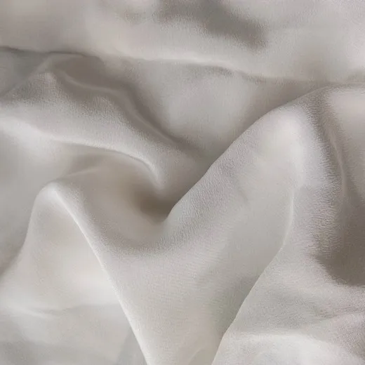 Solid dyed  nature  silk crepe de chine fabric, 100% silk  fabric for dress blouse