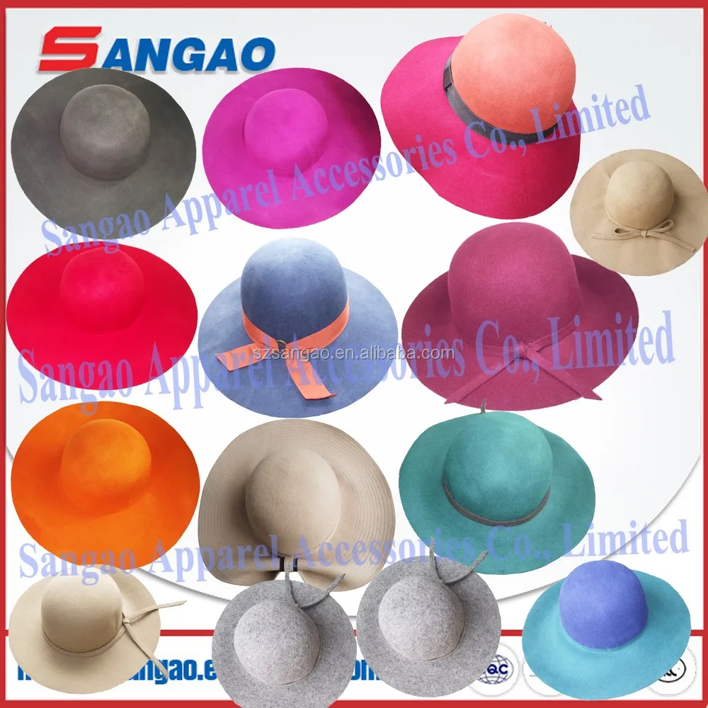 new style wool floppy hat woman in party