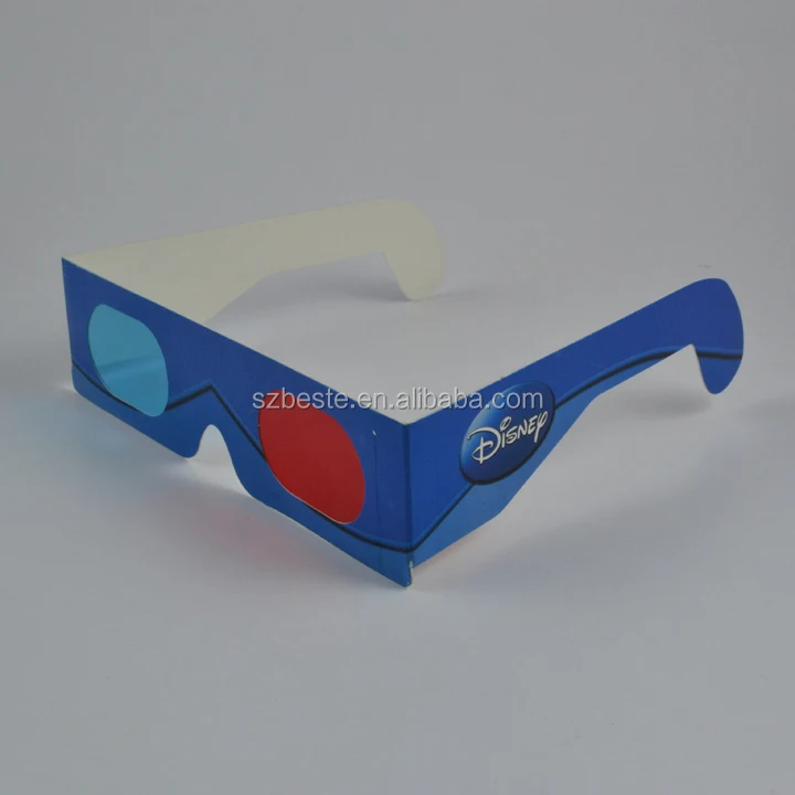 
Red cyan anaglyph 3d paper eye glasses,red blue 3d paper glasses 