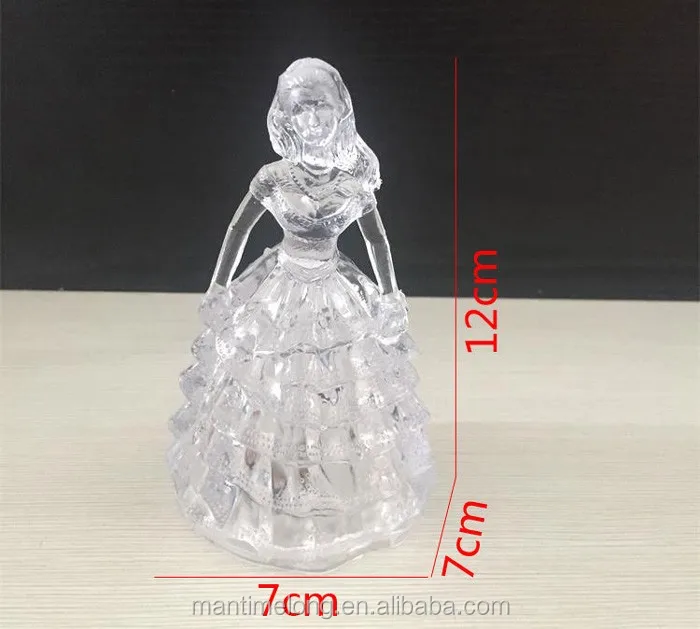 Novelty Romantic Cinderella Nightlight Acrylic Princess Lamp Present For Girlfriend Kids Toy doll night lamp