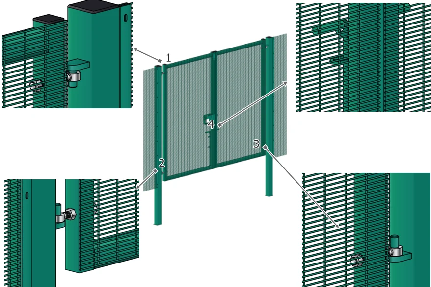 High Quality Anti-Climb 385 Electric Galvanized Fence
