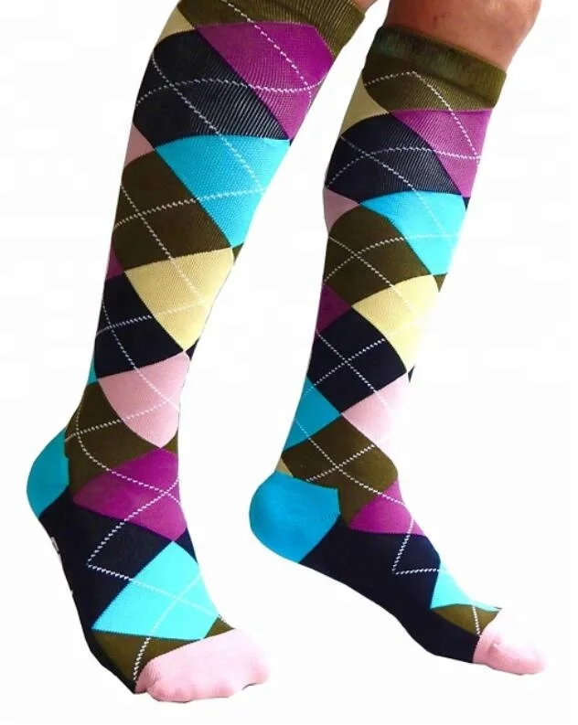 Воздухопроницаемые Спортивные Компрессионные носки OEM унисекс, высокая эластичность, логотип под заказ, высококачественные нейлоновые Компрессионные носки