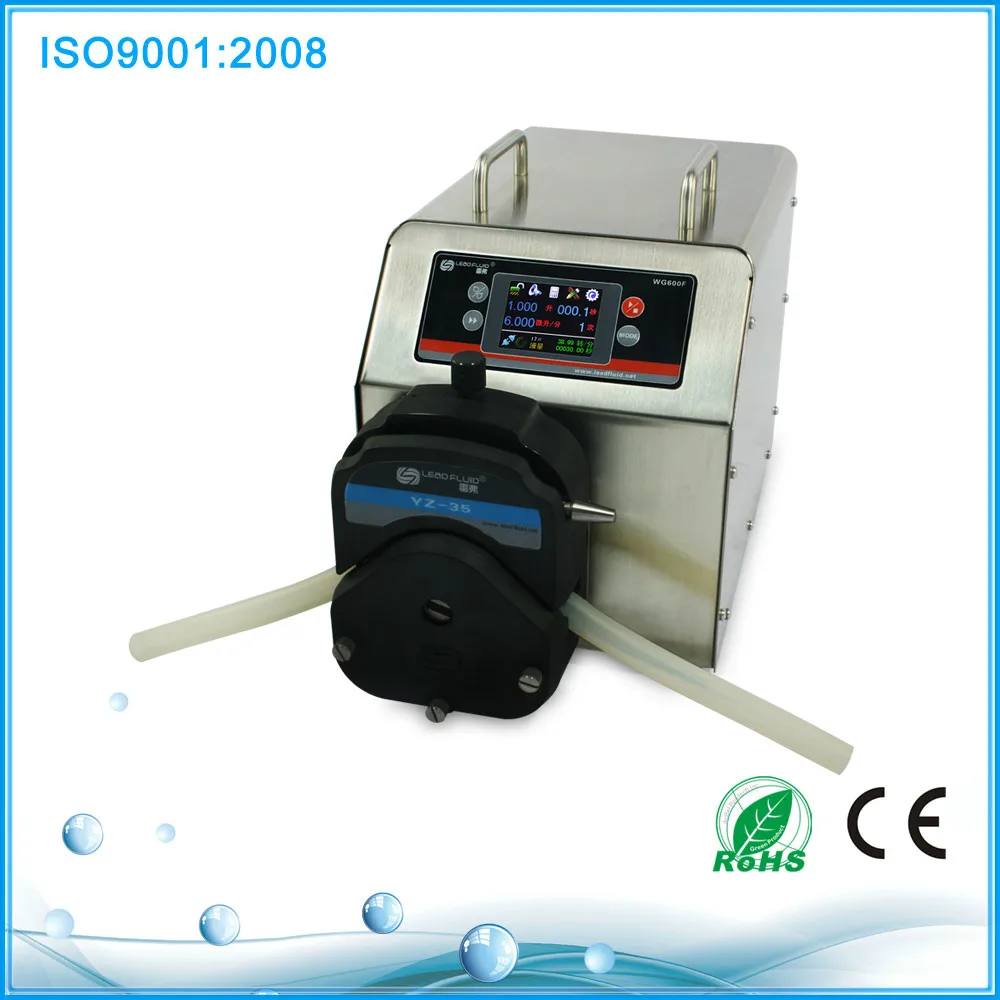 Lead Fluid Industrial Peristaltic Pump WG600F with YZ35 10ml/min to 13L/min large flow rate