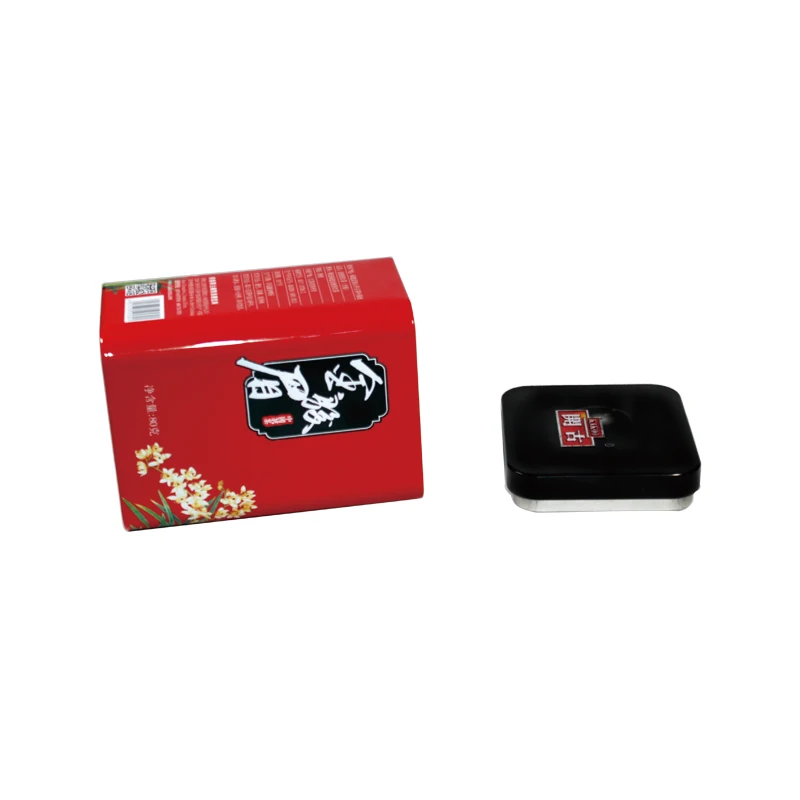 Square Tea Tin With Emboss On The Cover Embossed Tin Containers