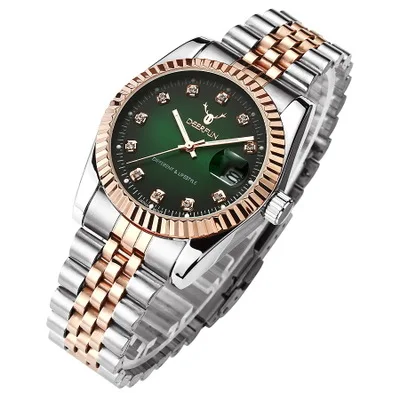 3877 Deerfun Wholesale Men and Women Watch Waterproof Quartz Wristwatch stainless steel  HIgh quality unisex Watch