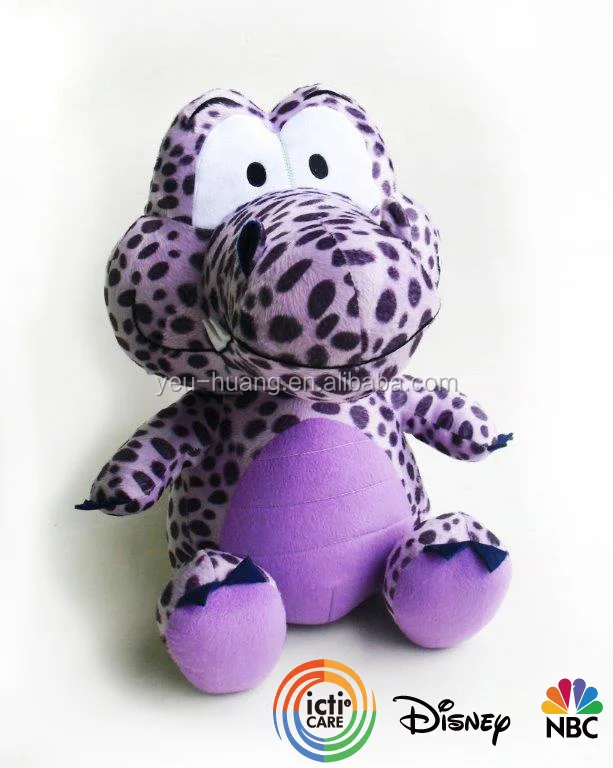 Custom OEM leopard print plush purple crocodile stuffed animal plush toy