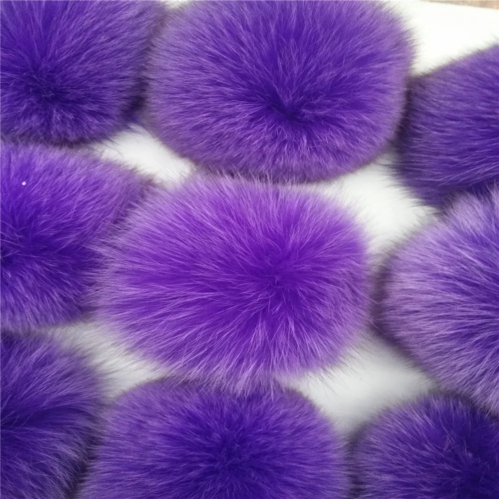 Брелок для ключей с подвеской из натурального Лисьего меха