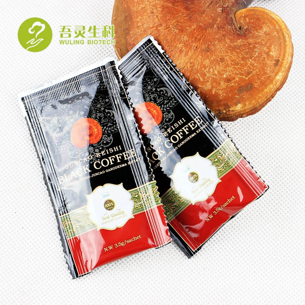 
High Quality Lingzhi Coffee 3 in 1 Reishi Mushroom Black Coffee with Ganoderma Extract 