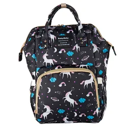 Print Waterproof Diaper Bag for Mom Trendy Diaper Backpack Baby Diaper Bag Carry Baby Bag
