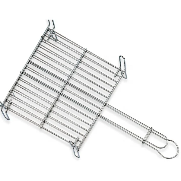 BBQ Hamburger Grilling Basket with wood handle