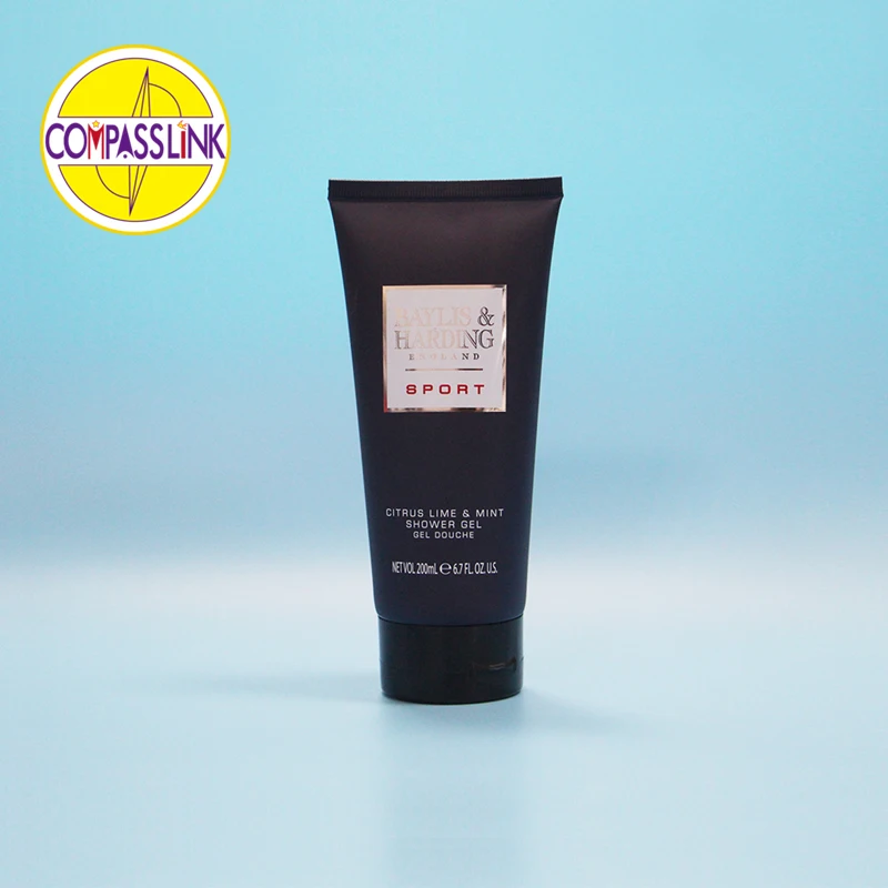 
2021 new Empty 150g Black Matte Hot Stamp Conditioner Cosmetics Packaging PE tube 