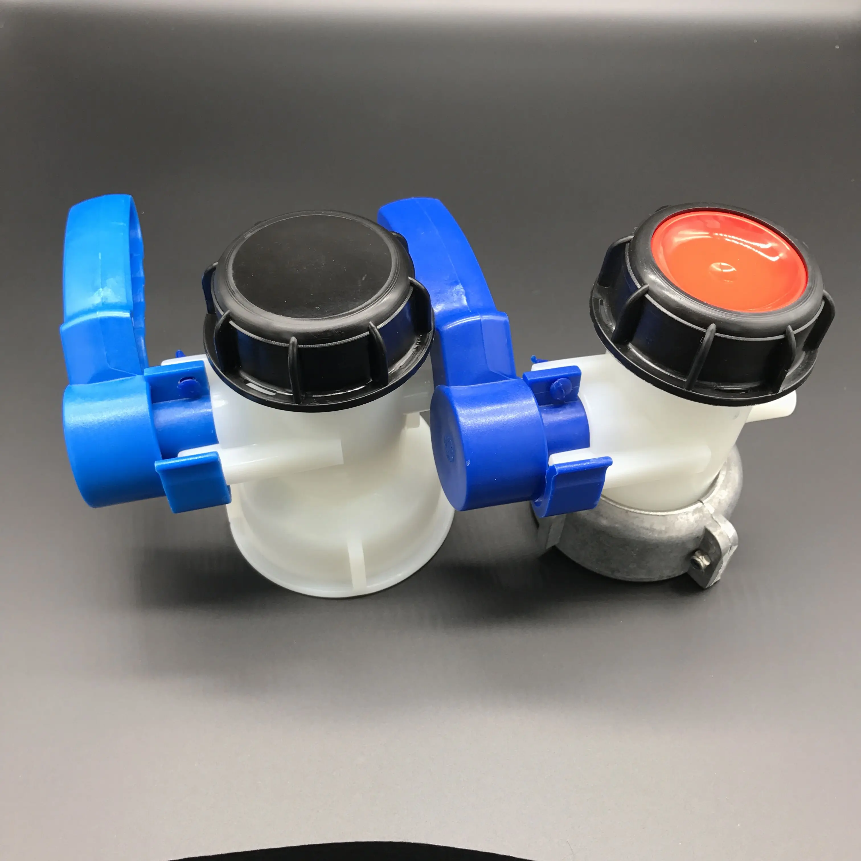 DN40 or DN50 butterfly  valve for IBC tank IBC container White Body Blue Handle