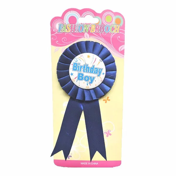 
Kids Birthday Party Supplies Birthday Boys Badge With Ribbon 