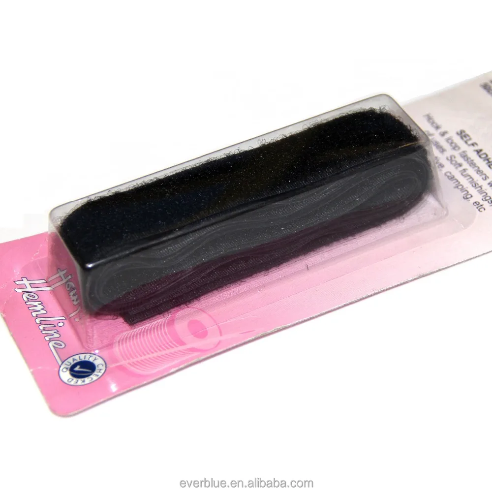 Nylon double side back to back hook and loop self adhesive fastener tapes velcro strap