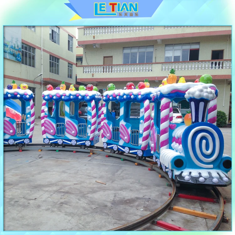 Outdoor Amusement Park Equipment Kids Electric Track Trains For Sale