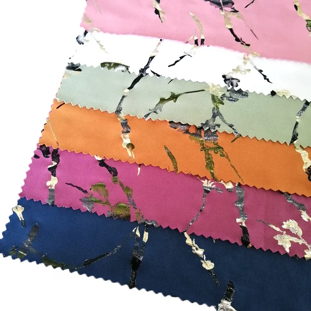 Блестящая полиэфирная спандексовая фольга Dty, тусклый текстиль, оптовая продажа