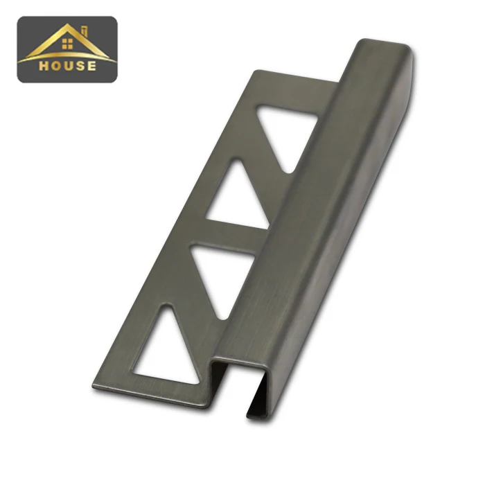 Decorative silver stainless steel angle tile trim profiles floor tile edge trim
