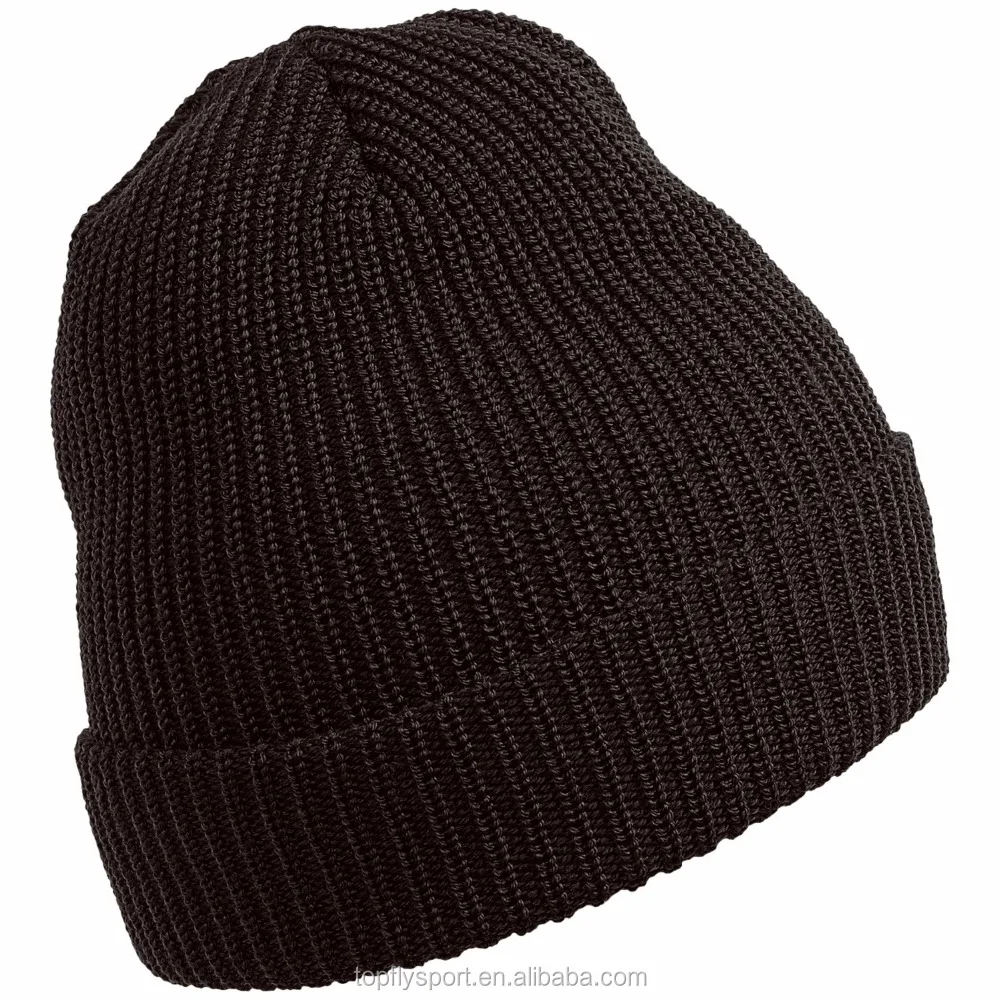 Custom grey merino wool beanie hat wholesale