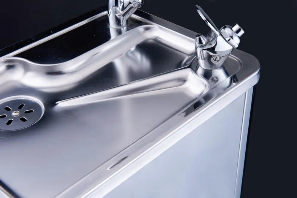 Fashion Design Stainless Steel Drinking Water Fountain With Two Stages Filter For Safe Water
