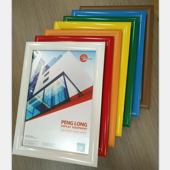 Nice profile colorful aluminum picture frame front snap on frame
