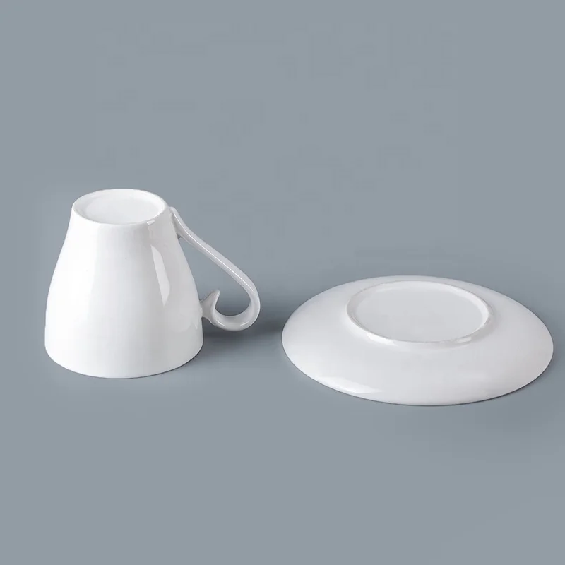
White Restaurant Hotel Supplies Coffee Cup Porcelain Tea Cups, Crockery Restaurant Tea Cup And Saucer For Hotel* 