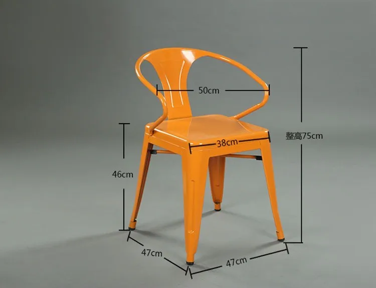 wholesale vintage industrial dining room iron dining chair for sale