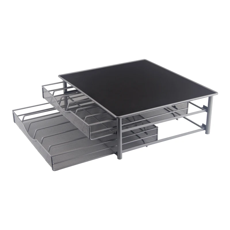 Metal high capacity coffee capsules holder for household  storage holder pod stand drawer rack