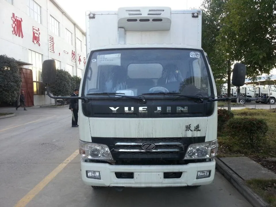 Iveco-yuejin refrigerator cooling van truck/thermo king refrigerator truck 3-5tons right hand drive