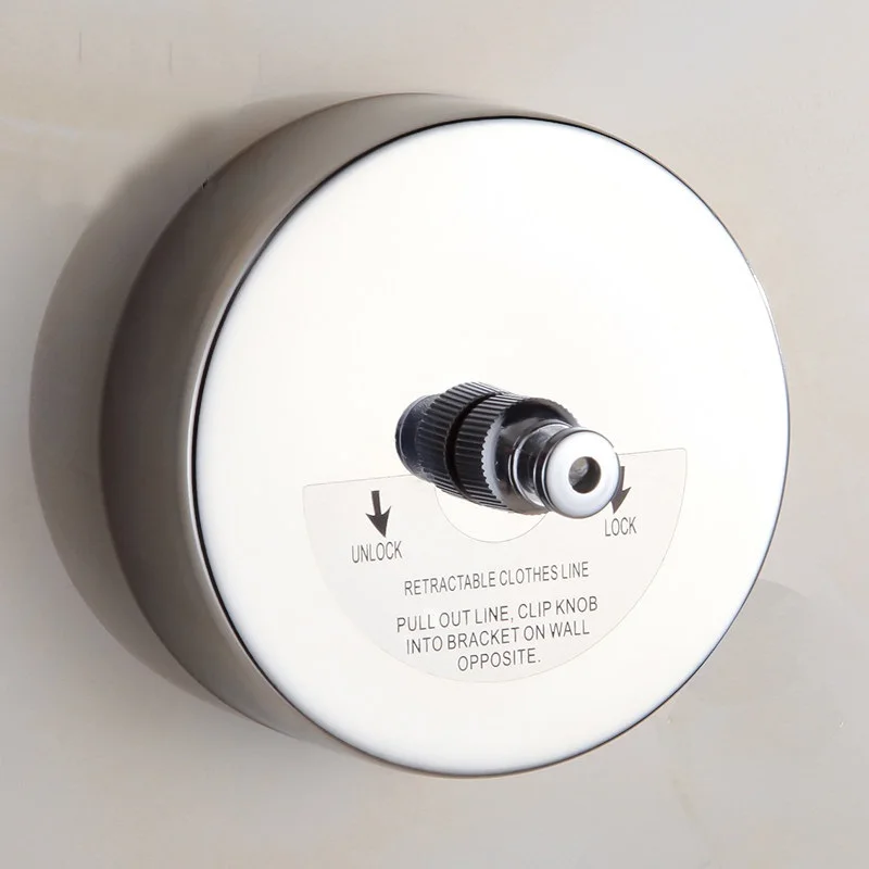 Retractable Clothesline Hotel Bathroom Balcony Clothline Stainless Steel Black PVC Eco-friendly Single Ho Clothing Organizer