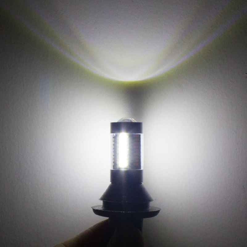 Canbus No Error 1156 BA15S 66 SMD Dual Color Switchback LED Turn Signal Light Bulbs Car Led Fog Light Bulb