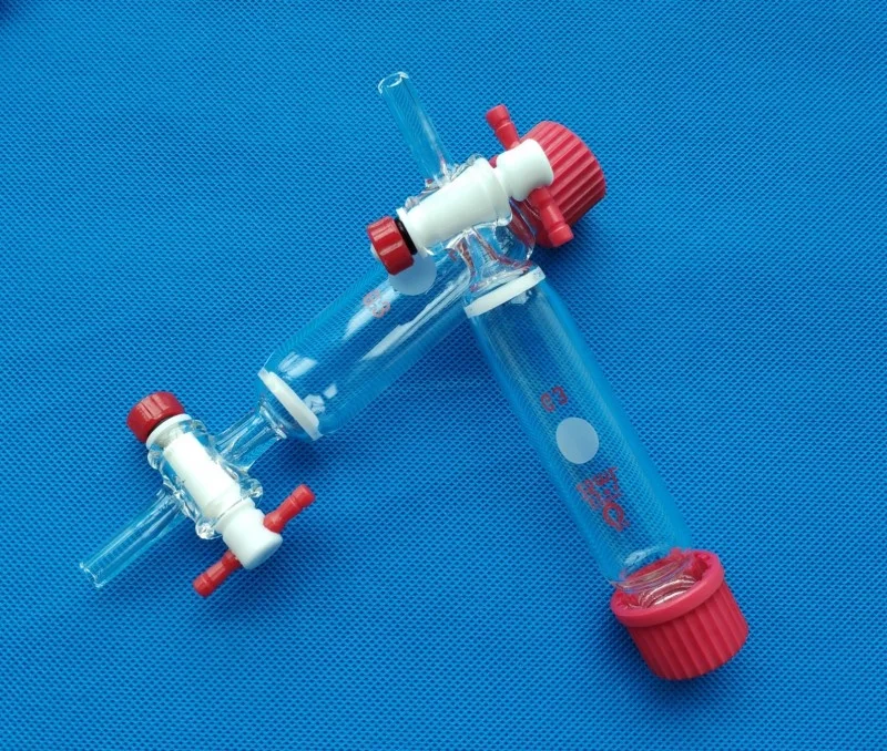 10 25 50 100 250ml Lab use Glass Solid Phase Peptide Synthesis Vessel with fritted disc PTFE Stopcock