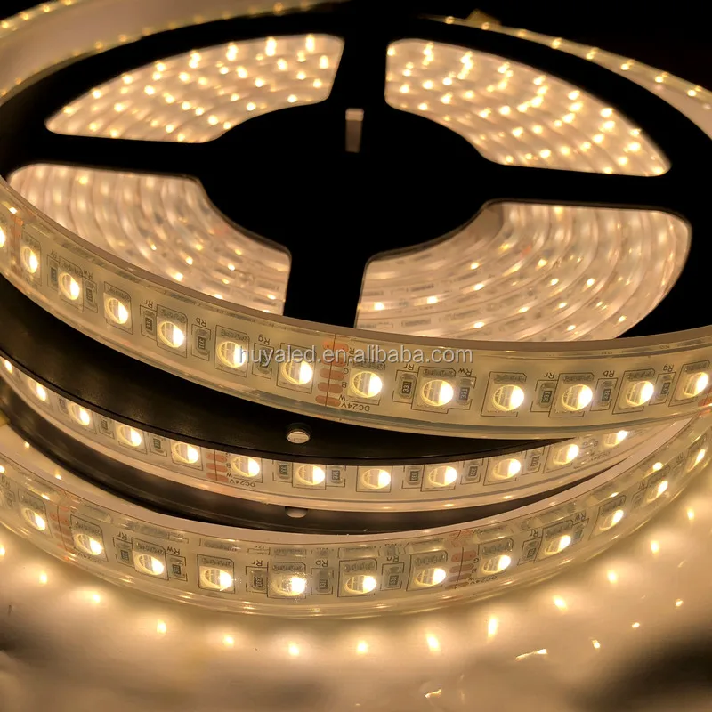 4in1 rgbww Color adjustable LED Strip 5050 96leds 24volt 4 chips RGBW ip68 flexible strip