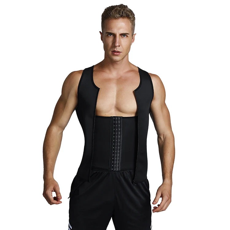
2019 New Style Sport Shapewear Waist Trainer Vest Men Body Shaper Corset Slimming Vest 