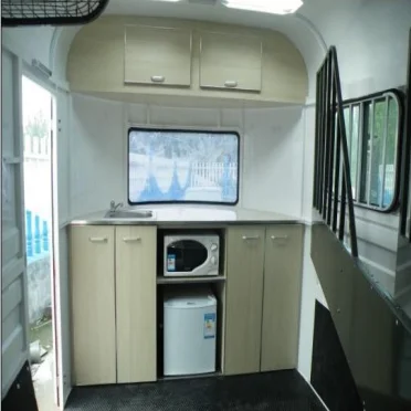 Chinese imported angle load deluxe 3 horse float use trailer With CE certificate