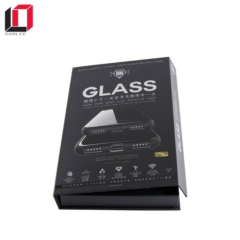 New Factory Black Magnetic Closure Book Shaped Black Otter Box for Iphone X Case Packaging