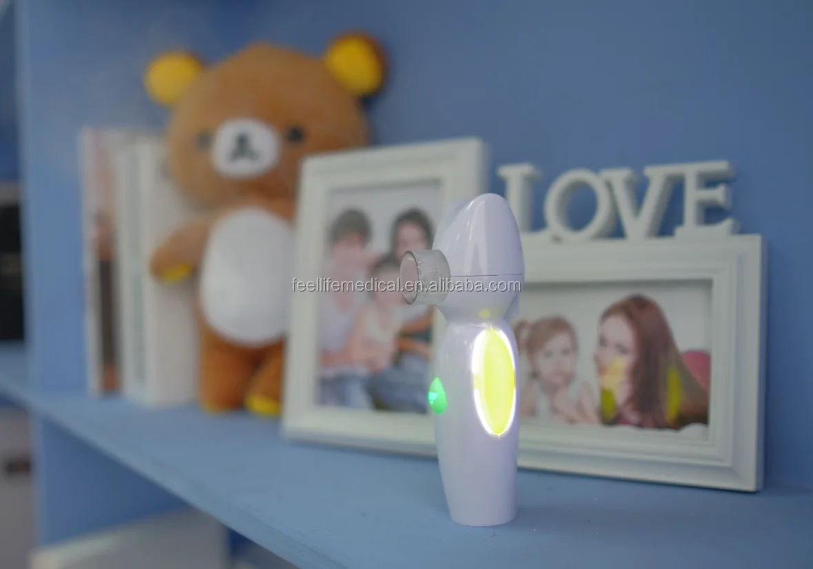 ultrasonic nebulizer Feellife home health care medical mesh nebulizer Baby cartoon design music LED breating lights OTC product