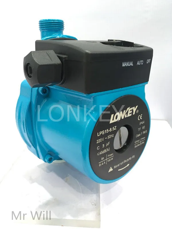 Small automatic central heating water pressure circulator pump