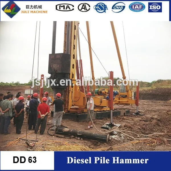 DD 63 diesel pile hammer, stacking hammer, pile driver hammer