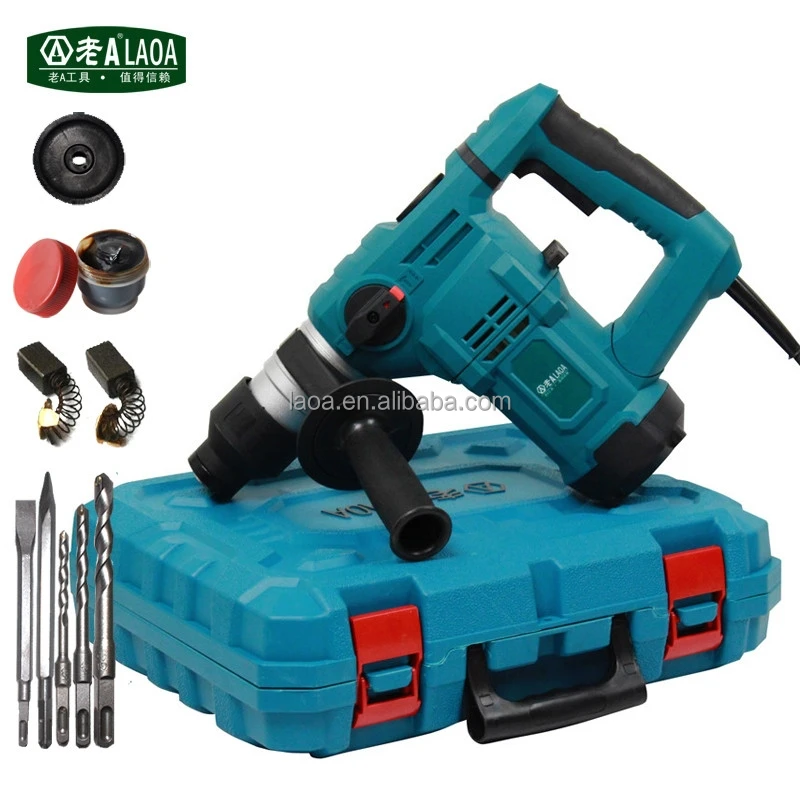 LAOA Industrial 1200w big power combination electric hammer,drill wall tool,electric rotary hammer drill 32mm