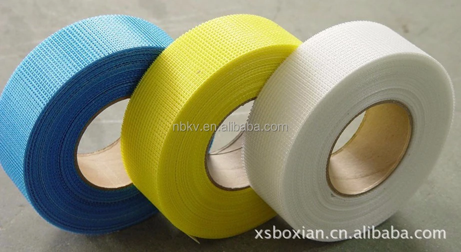 Alkali Resistance ISO9001 Certified Drywall Joint Tape Waterproof Fiberglass Rubber Material Mesh Masking No Adhesive Tape