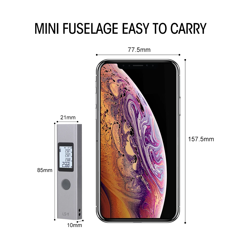 40m Laser Rangefinder LS-1 Laser Distance Meter Laser Range Finder High Precision Measurement Portable Handheld Range finder