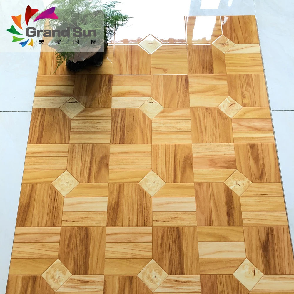 Factory direct high gloss parquet laminate flooring 10.5mm in Shandong