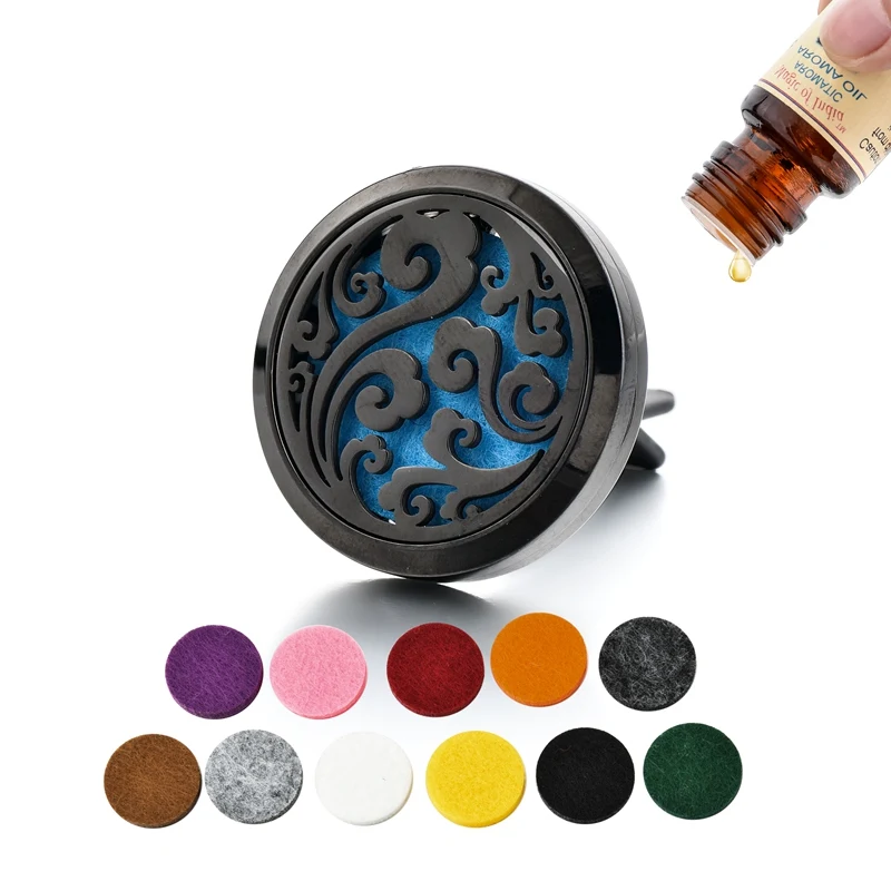 New Stainless Steel  Tree Of Life  Car Freshener Aromatherapy Essential Oil Diffuser